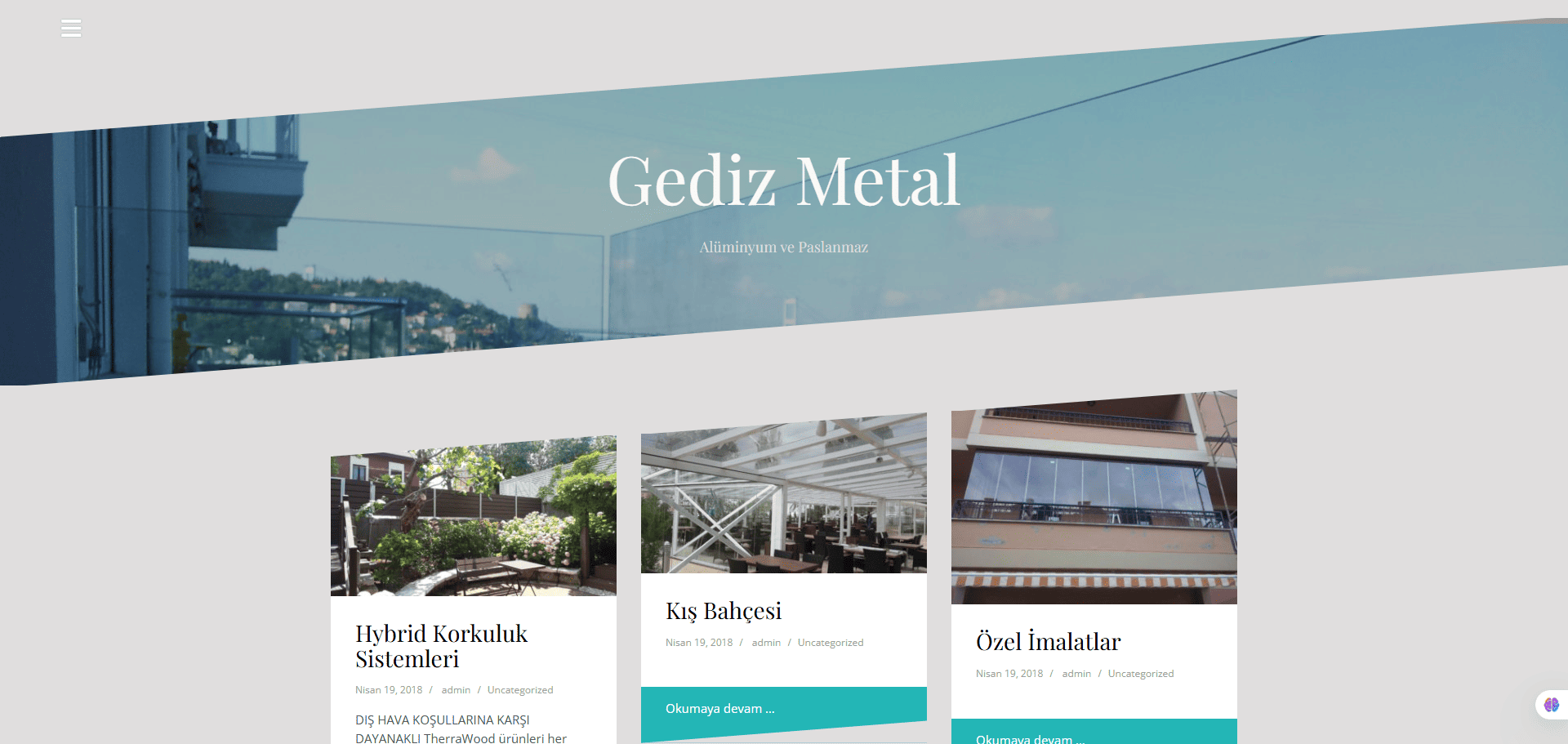 Gediz Metal Web Sitesi Görseli